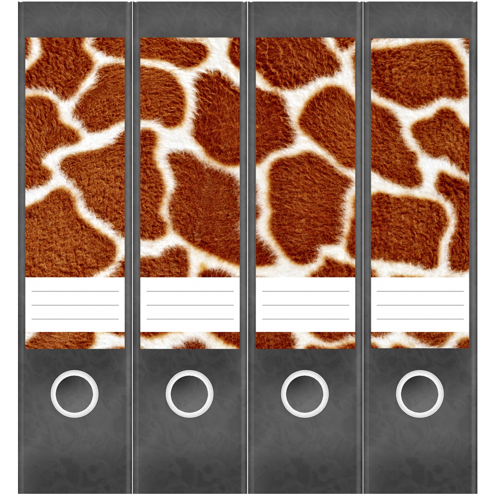 Ordnerrücken breit 4er Set Ordner Giraffe Leopard Afrika Aufkleber Etiketten Deko 446 