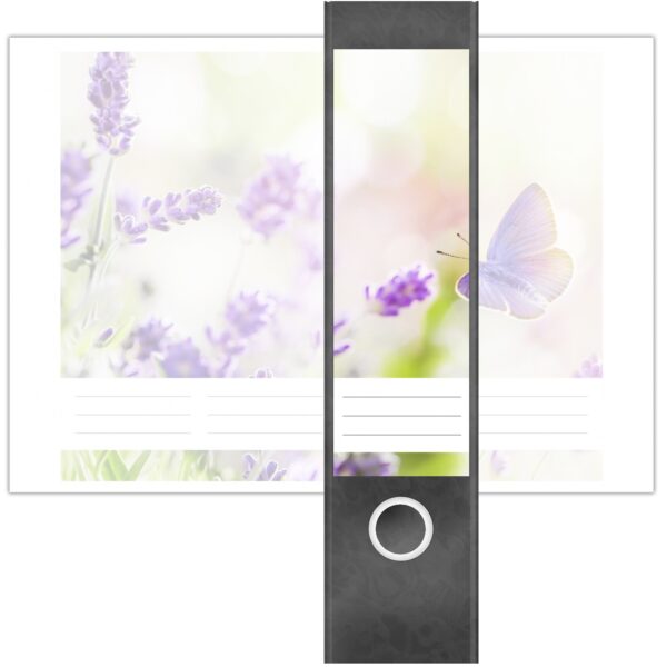 Etiketten für Ordner | Lavendel | 4 breite Aufkleber für Ordnerrücken | Selbstklebende Design Ordneretiketten Rückenschilder