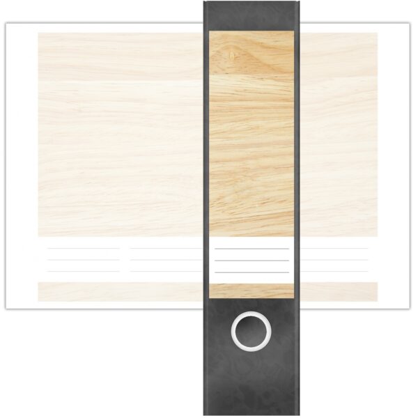 Etiketten für Ordner | Helles Parket Holz | 4 breite Aufkleber für Ordnerrücken | Selbstklebende Design Ordneretiketten Helles
