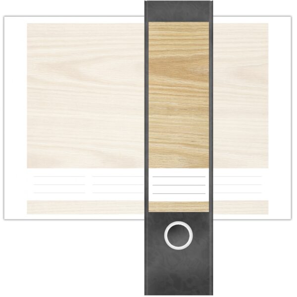 Etiketten für Ordner | Helles Holzmotiv| 4 breite Aufkleber für Ordnerrücken | Selbstklebende Design Ordneretiketten Rückenschilder