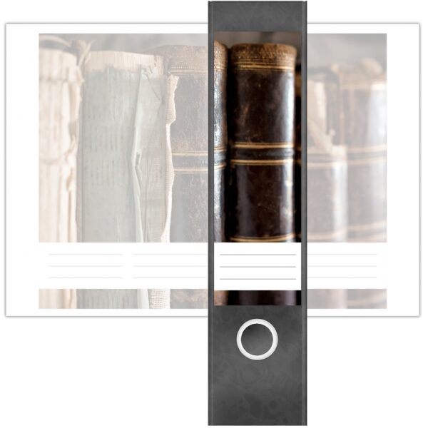 Etiketten für Ordner | Bücher Buchrücken | 4 breite Aufkleber für Ordnerrücken | Selbstklebende Design Ordneretiketten Rückenschilder