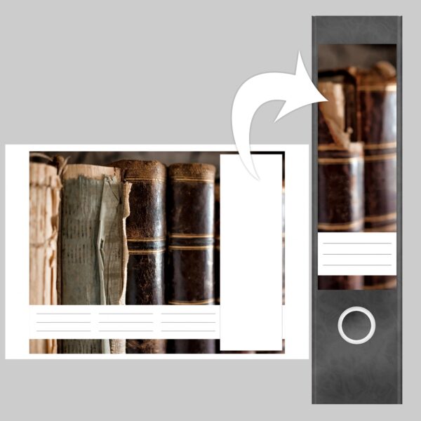 Etiketten für Ordner | Bücher Buchrücken | 4 breite Aufkleber für Ordnerrücken | Selbstklebende Design Ordneretiketten Rückenschilder