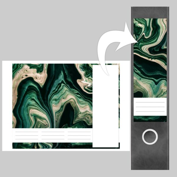 Etiketten für Ordner | Kunst Verläufe | 4 breite Aufkleber für Ordnerrücken | Selbstklebende Design Ordneretiketten Rückenschilder
