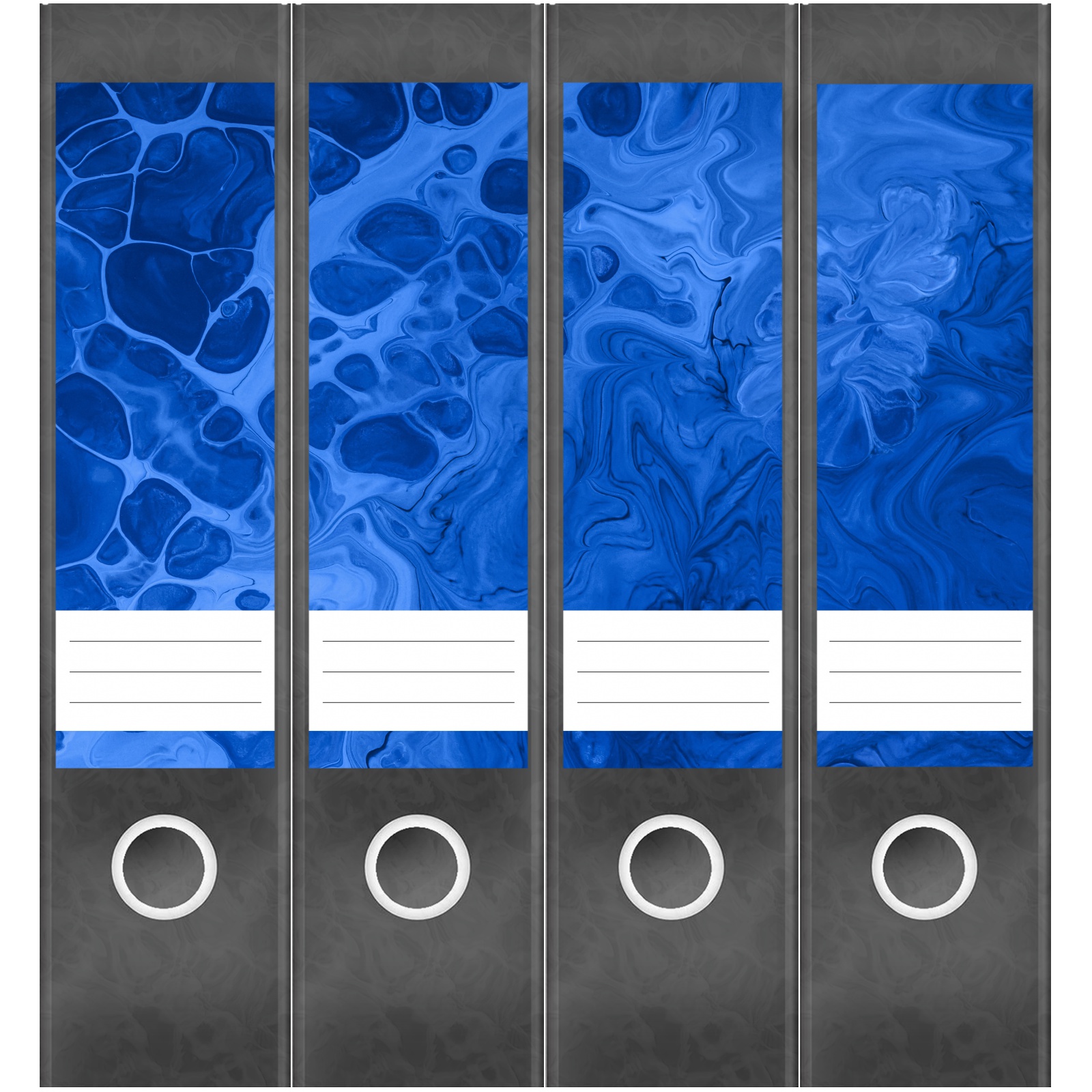 Grafik Muster hellblau 2 Etiketten für Ordner Selbstklebende Design Ordneretiketten Rückenschilder 4 breite Aufkleber für Ordnerrücken