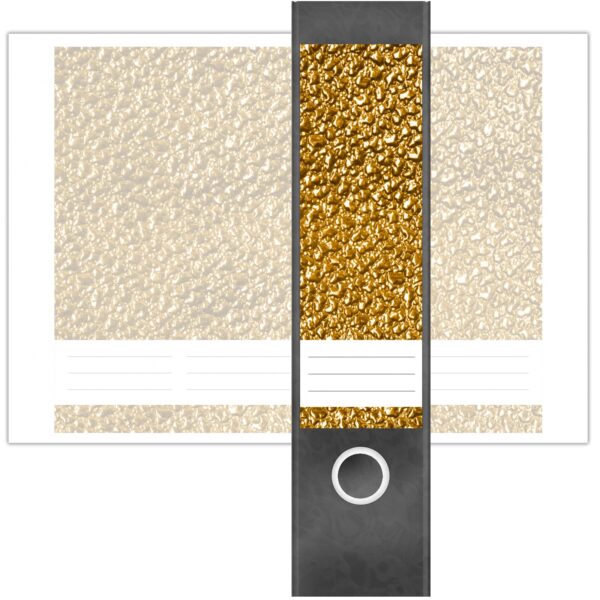 Etiketten für Ordner | Goldhintergund Optik | 4 breite Aufkleber für Ordnerrücken | Selbstklebende Design Ordneretiketten Rückenschilder