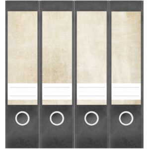 Etiketten für Ordner | Papier mit Spuren | 4 breite Aufkleber für Ordnerrücken | Selbstklebende Design Ordneretiketten Rückenschilder