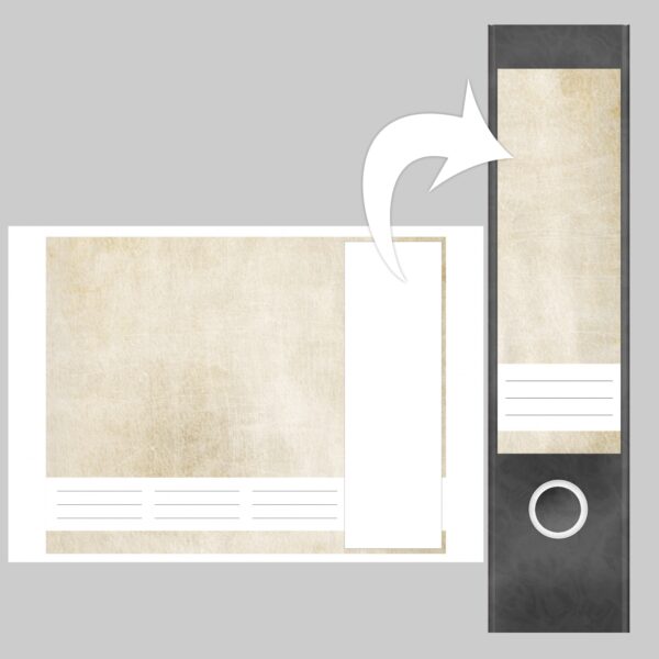 Etiketten für Ordner | Papier mit Spuren | 4 breite Aufkleber für Ordnerrücken | Selbstklebende Design Ordneretiketten Rückenschilder