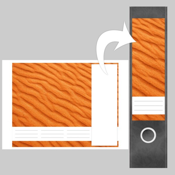 Etiketten für Ordner | Roter Wüstensand | 4 breite Aufkleber für Ordnerrücken | Selbstklebende Design Ordneretiketten Rückenschilder