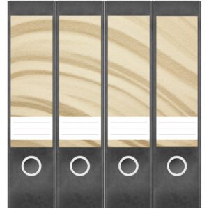 Etiketten für Ordner | Sand in Wüste | 4 breite Aufkleber für Ordnerrücken | Selbstklebende Design Ordneretiketten Rückenschilder
