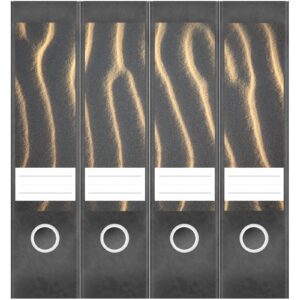 Etiketten für Ordner | Wüsten Lichtspiel | 4 breite Aufkleber für Ordnerrücken | Selbstklebende Design Ordneretiketten Rückenschilder