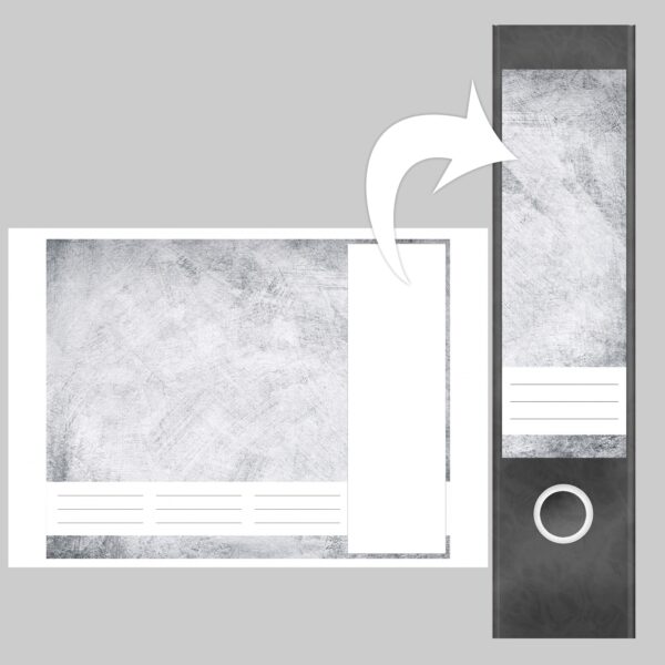 Etiketten für Ordner | Graue Wand | 4 breite Aufkleber für Ordnerrücken | Selbstklebende Design Ordneretiketten Rückenschilder