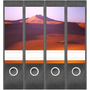 Etiketten für Ordner | Wüste 3 | 4 breite Aufkleber für Ordnerrücken | Selbstklebende Design Ordneretiketten Rückenschilder