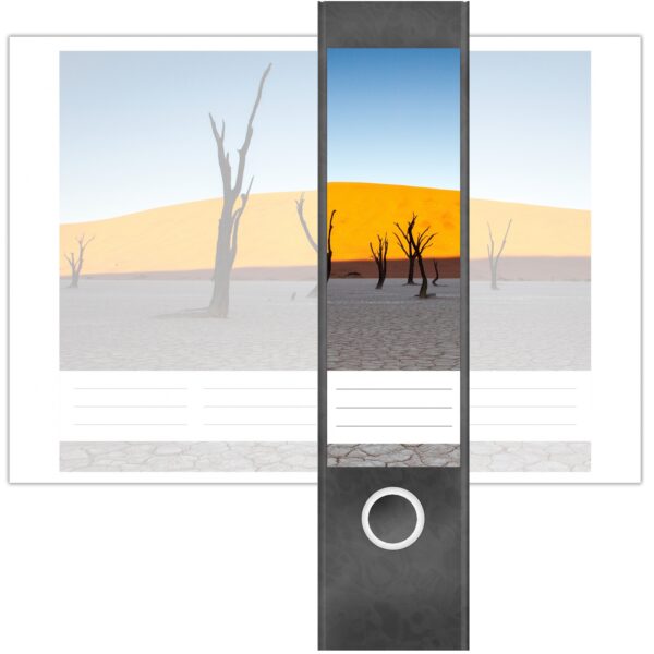 Etiketten für Ordner | Wüste Afrika | 4 breite Aufkleber für Ordnerrücken | Selbstklebende Design Ordneretiketten Rückenschilder