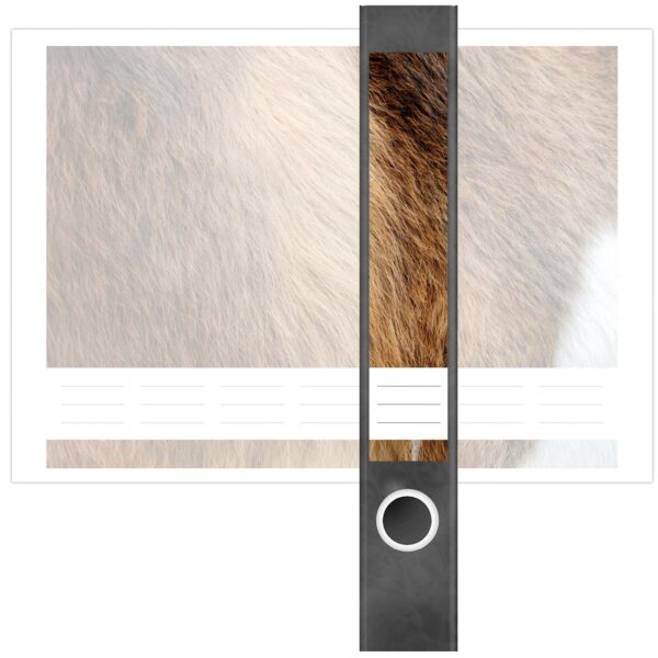 Etiketten für Ordner | Tier Fell Optik | 7 Aufkleber für schmale Ordnerrücken | Selbstklebende Design Ordneretiketten Rückenschilder