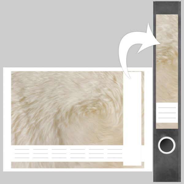 Etiketten für Ordner | Tier Fell Optik 5 | 7 Aufkleber für schmale Ordnerrücken | Selbstklebende Design Ordneretiketten Rückenschilder