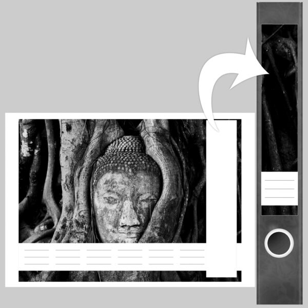 Etiketten für Ordner | Kunst im Baum 2 | 7 Aufkleber für schmale Ordnerrücken | Selbstklebende Design Ordneretiketten Rückenschilder