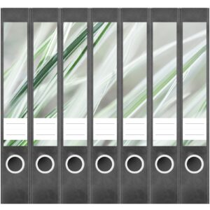 Etiketten für Ordner | Blätter 2 | 7 Aufkleber für schmale Ordnerrücken | Selbstklebende Design Ordneretiketten Rückenschilder