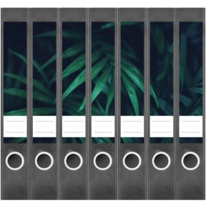 Etiketten für Ordner | Design Blätter 3 | 7 Aufkleber für schmale Ordnerrücken | Selbstklebende Design Ordneretiketten Rückenschilder