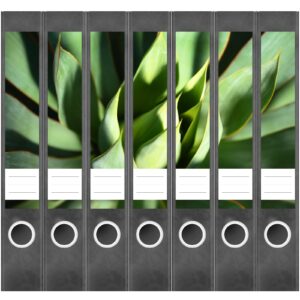 Etiketten für Ordner | Design Blätter 4 | 7 Aufkleber für schmale Ordnerrücken | Selbstklebende Design Ordneretiketten Rückenschilder