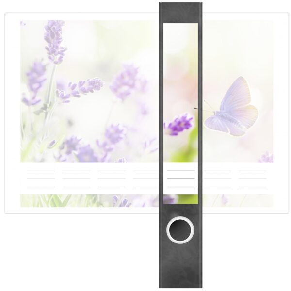 Etiketten für Ordner | Lavendel | 7 Aufkleber für schmale Ordnerrücken | Selbstklebende Design Ordneretiketten Rückenschilder