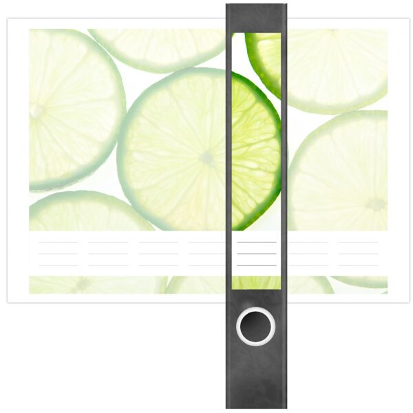 Etiketten für Ordner | Limonen | 7 Aufkleber für schmale Ordnerrücken | Selbstklebende Design Ordneretiketten Rückenschilder