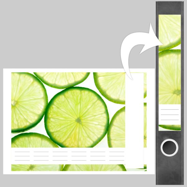 Etiketten für Ordner | Limonen | 7 Aufkleber für schmale Ordnerrücken | Selbstklebende Design Ordneretiketten Rückenschilder