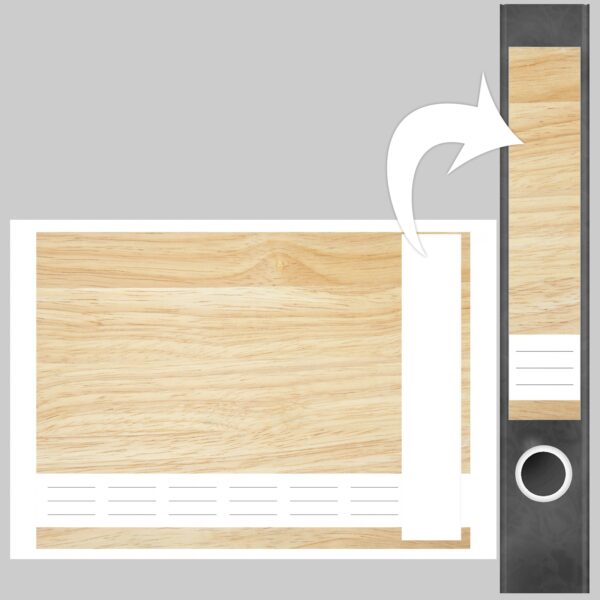 Etiketten für Ordner | Helles Parket Holz | 7 Aufkleber für schmale Ordnerrücken | Selbstklebende Design Ordneretiketten Rückenschilder