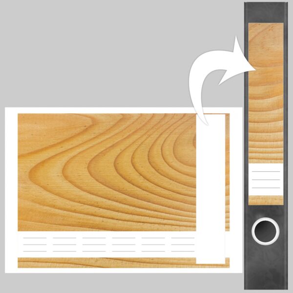 Etiketten für Ordner | Grobe Holzmaserung | 7 Aufkleber für schmale Ordnerrücken | Selbstklebende Design Ordneretiketten Rückenschilder