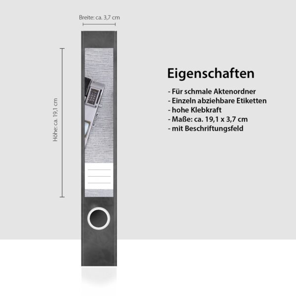 Etiketten für Ordner | Kameras Fotoapparate | 7 Aufkleber für schmale Ordnerrücken | Selbstklebende Design Ordneretiketten Rückenschilder
