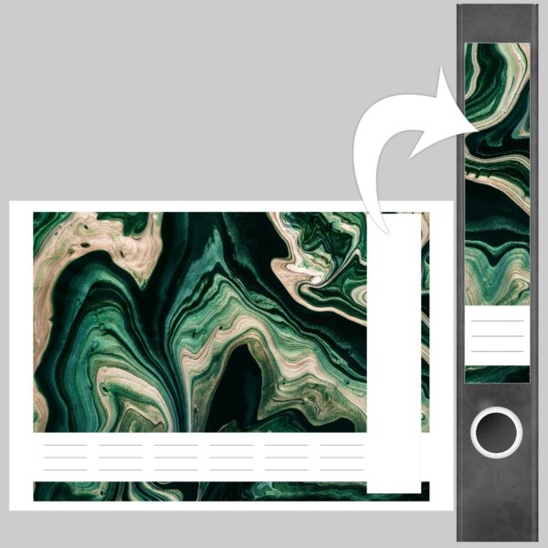 Etiketten für Ordner | Kunst Verläufe | 7 Aufkleber für schmale Ordnerrücken | Selbstklebende Design Ordneretiketten Rückenschilder