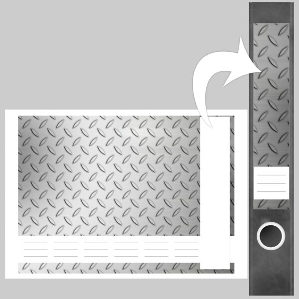 Etiketten für Ordner | Metallplatte Eisen | 7 Aufkleber für schmale Ordnerrücken | Selbstklebende Design Ordneretiketten Rückenschilder