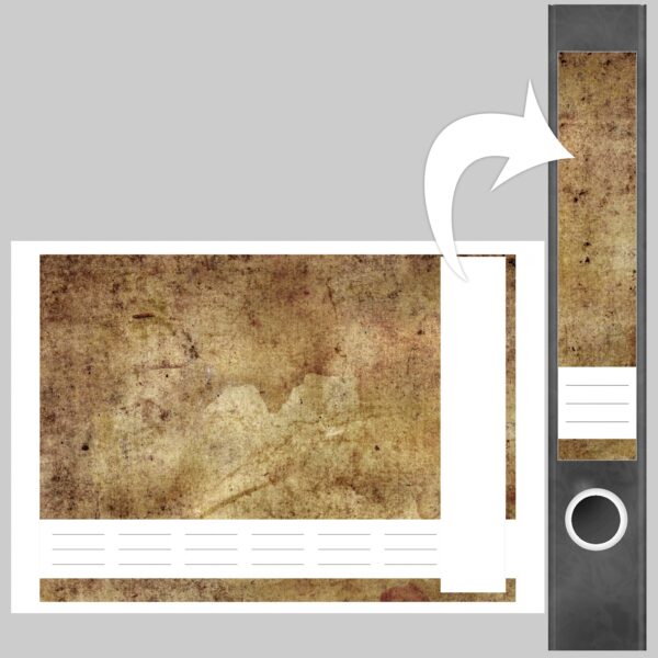 Etiketten für Ordner | Altes Papier optik | 7 Aufkleber für schmale Ordnerrücken | Selbstklebende Design Ordneretiketten Rückenschilder