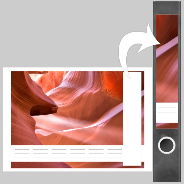 Etiketten für Ordner | Grand Canyon | 7 Aufkleber für schmale Ordnerrücken | Selbstklebende Design Ordneretiketten Rückenschilder
