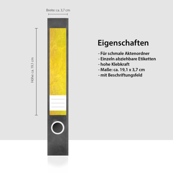 Etiketten für Ordner | Bunte Steinwand | 7 Aufkleber für schmale Ordnerrücken | Selbstklebende Design Ordneretiketten Rückenschilder
