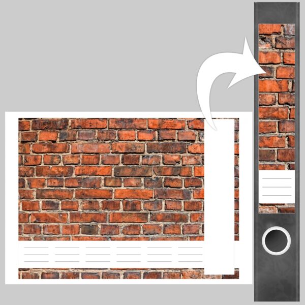 Etiketten für Ordner | Hauswand | 7 Aufkleber für schmale Ordnerrücken | Selbstklebende Design Ordneretiketten Rückenschilder