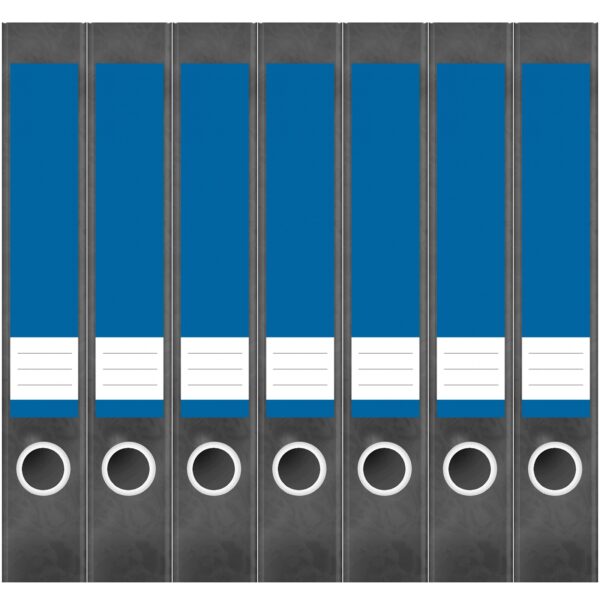 Etiketten für Ordner | Blau 1 | 7 Aufkleber für schmale Ordnerrücken | Selbstklebende Design Ordneretiketten Rückenschilder