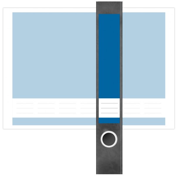 Etiketten für Ordner | Blau 1 | 7 Aufkleber für schmale Ordnerrücken | Selbstklebende Design Ordneretiketten Rückenschilder