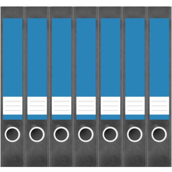 Etiketten für Ordner | Blau 3 | 7 Aufkleber für schmale Ordnerrücken | Selbstklebende Design Ordneretiketten Rückenschilder