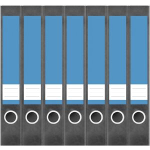 Etiketten für Ordner | Blau 4 | 7 Aufkleber für schmale Ordnerrücken | Selbstklebende Design Ordneretiketten Rückenschilder
