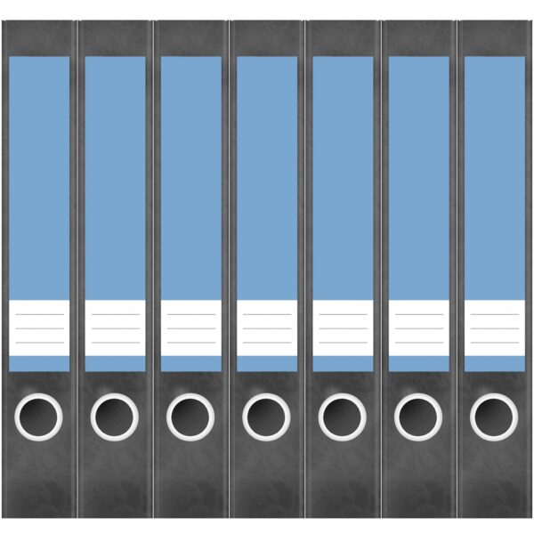 Etiketten für Ordner | Blau 5 | 7 Aufkleber für schmale Ordnerrücken | Selbstklebende Design Ordneretiketten Rückenschilder
