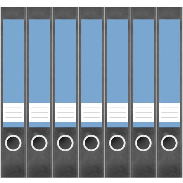 Etiketten für Ordner | Blau 5 | 7 Aufkleber für schmale Ordnerrücken | Selbstklebende Design Ordneretiketten Rückenschilder