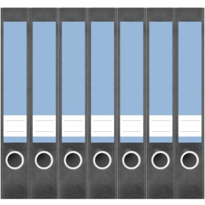 Etiketten für Ordner | Blau 6 | 7 Aufkleber für schmale Ordnerrücken | Selbstklebende Design Ordneretiketten Rückenschilder