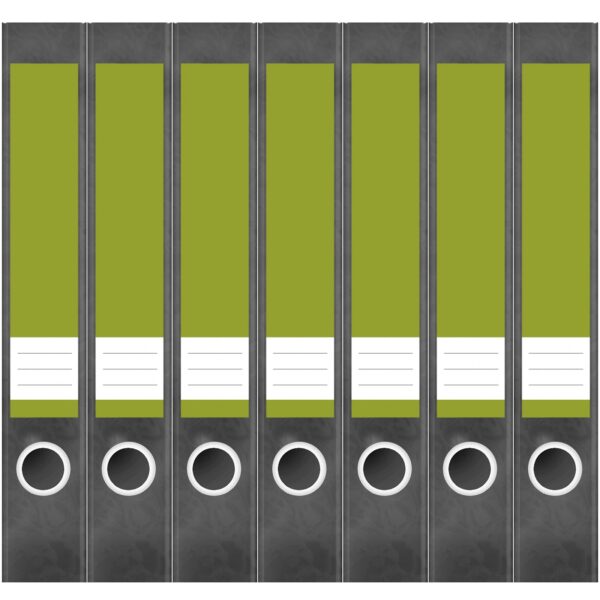 Etiketten für Ordner | Grün 2 | 7 Aufkleber für schmale Ordnerrücken | Selbstklebende Design Ordneretiketten Rückenschilder
