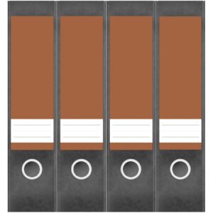 Etiketten für Ordner | Braun 3 | 4 breite Aufkleber für Ordnerrücken | Selbstklebende Design Ordneretiketten Rückenschilder