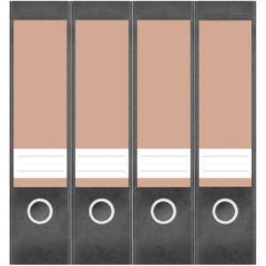Etiketten für Ordner | Braun 6 | 4 breite Aufkleber für Ordnerrücken | Selbstklebende Design Ordneretiketten Rückenschilder