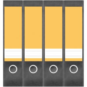 Etiketten für Ordner | Gelb 3 | 4 breite Aufkleber für Ordnerrücken | Selbstklebende Design Ordneretiketten Rückenschilder