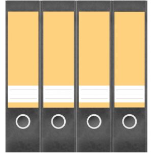 Etiketten für Ordner | Gelb 4 | 4 breite Aufkleber für Ordnerrücken | Selbstklebende Design Ordneretiketten Rückenschilder