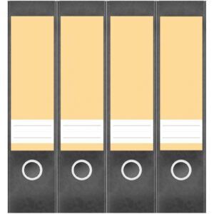 Etiketten für Ordner | Gelb 5 | 4 breite Aufkleber für Ordnerrücken | Selbstklebende Design Ordneretiketten Rückenschilder