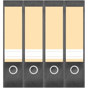 Etiketten für Ordner | Gelb 6 | 4 breite Aufkleber für Ordnerrücken | Selbstklebende Design Ordneretiketten Rückenschilder