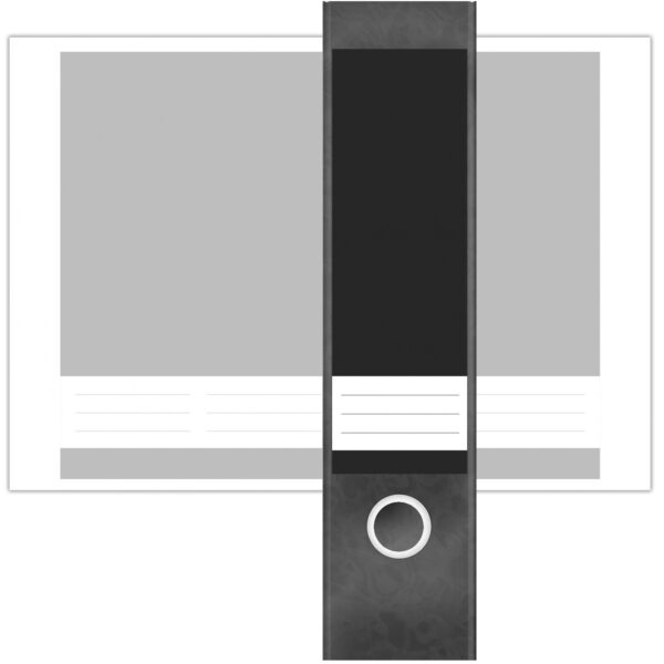 Etiketten für Ordner | Grau 1 | 4 breite Aufkleber für Ordnerrücken | Selbstklebende Design Ordneretiketten Rückenschilder